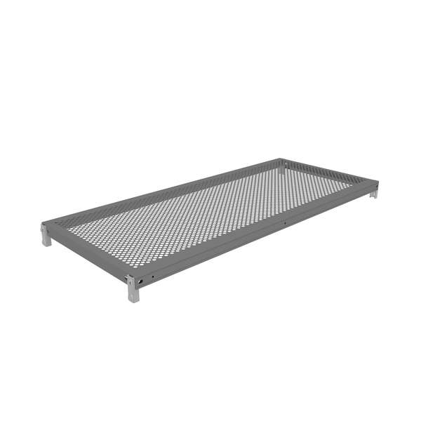 Tennsco Z-Line Additional Perf. Steel Shelf W/ Clips, 42"Wx18"Dx1 5/16"H, Gry ZMPS-4218-MGY